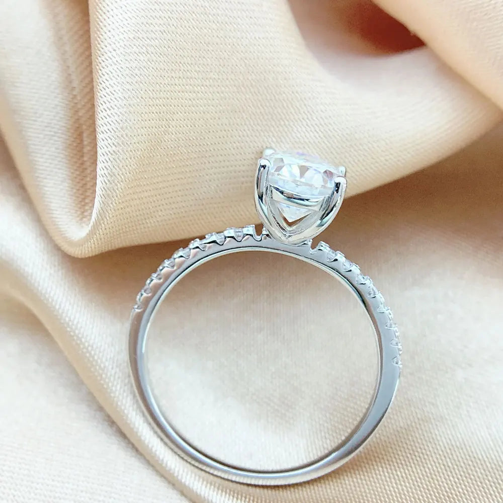 KS-Jewels™ Bague de Fiançailles en Moissanite