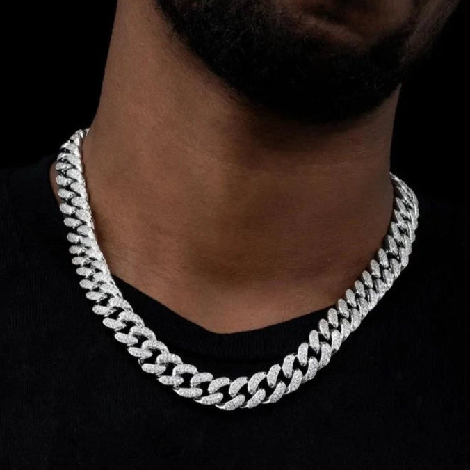 KS-Jewels™ Collier Cubain Hip-Hop en Moissanite | Certifié GRA